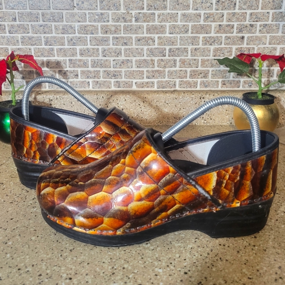 COPY - Dansko Leather Croc Clogs